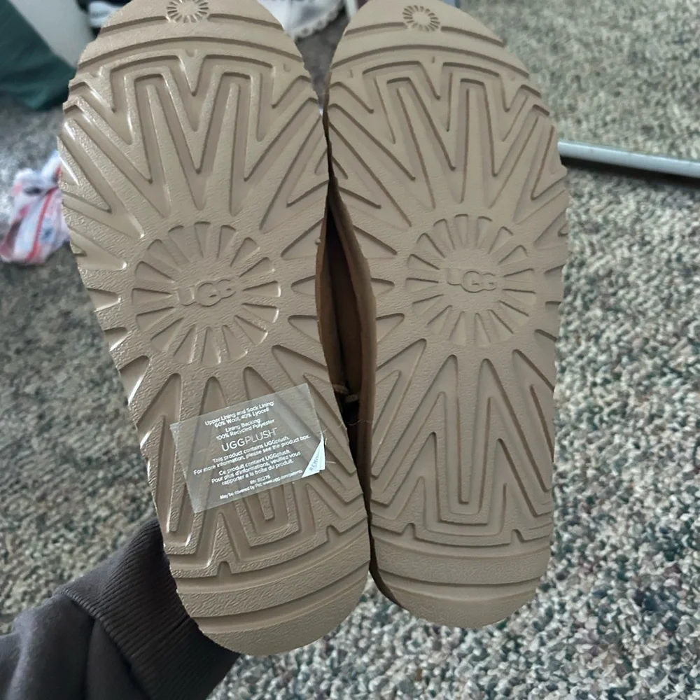 UGG Women's Tan Suede Ankle Booties - Picture 3 of 3